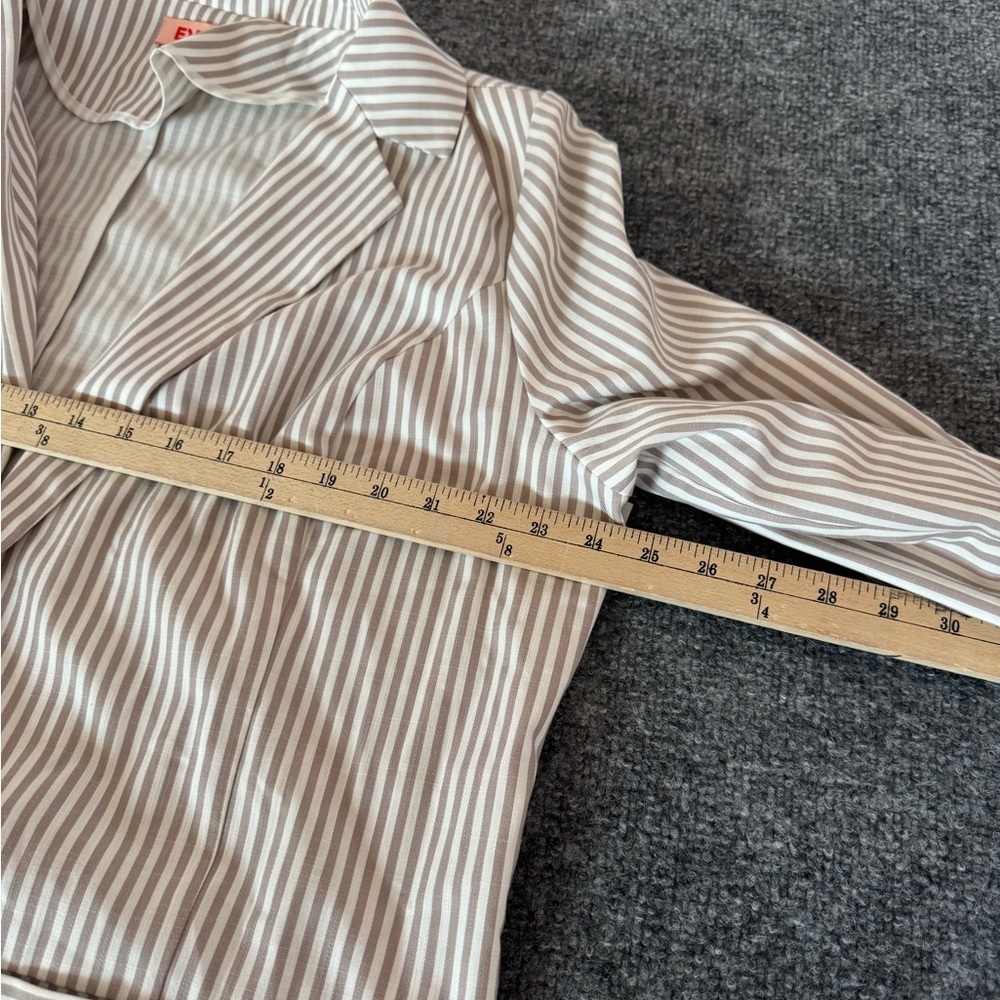 Evri Striped Women's Blazer Open Dressy Blazer Jacket SZ 1X Office Casual Career - Picture 9 of 16